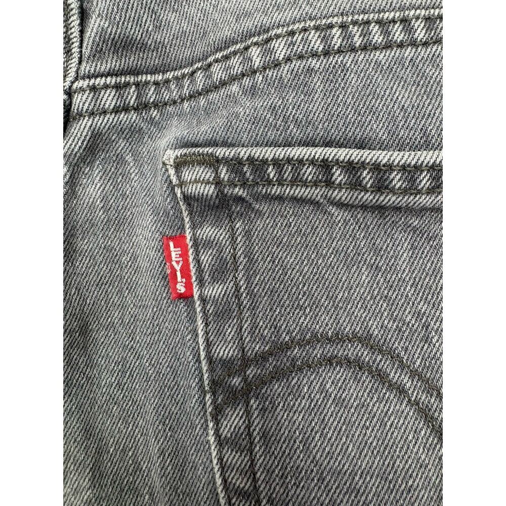 Levi’s Premium 501 Skinny Jeans Women’s 29x30 Black Distressed Big E Button Fly - Picture 7 of 13